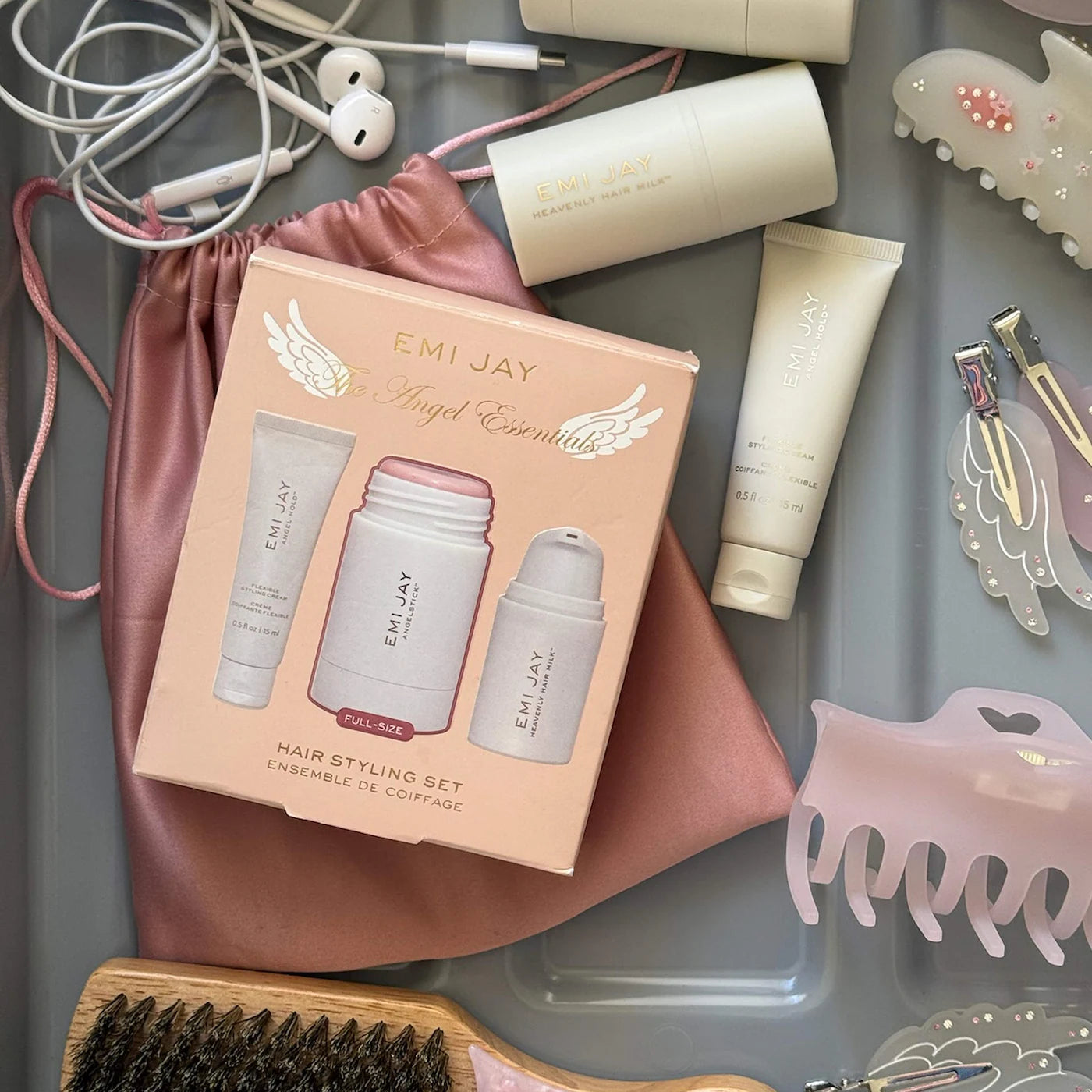 *PREORDEN: Angel Essentials Hair Styling Gift Set - Emi Jay / Set para el cabello 3 piezas