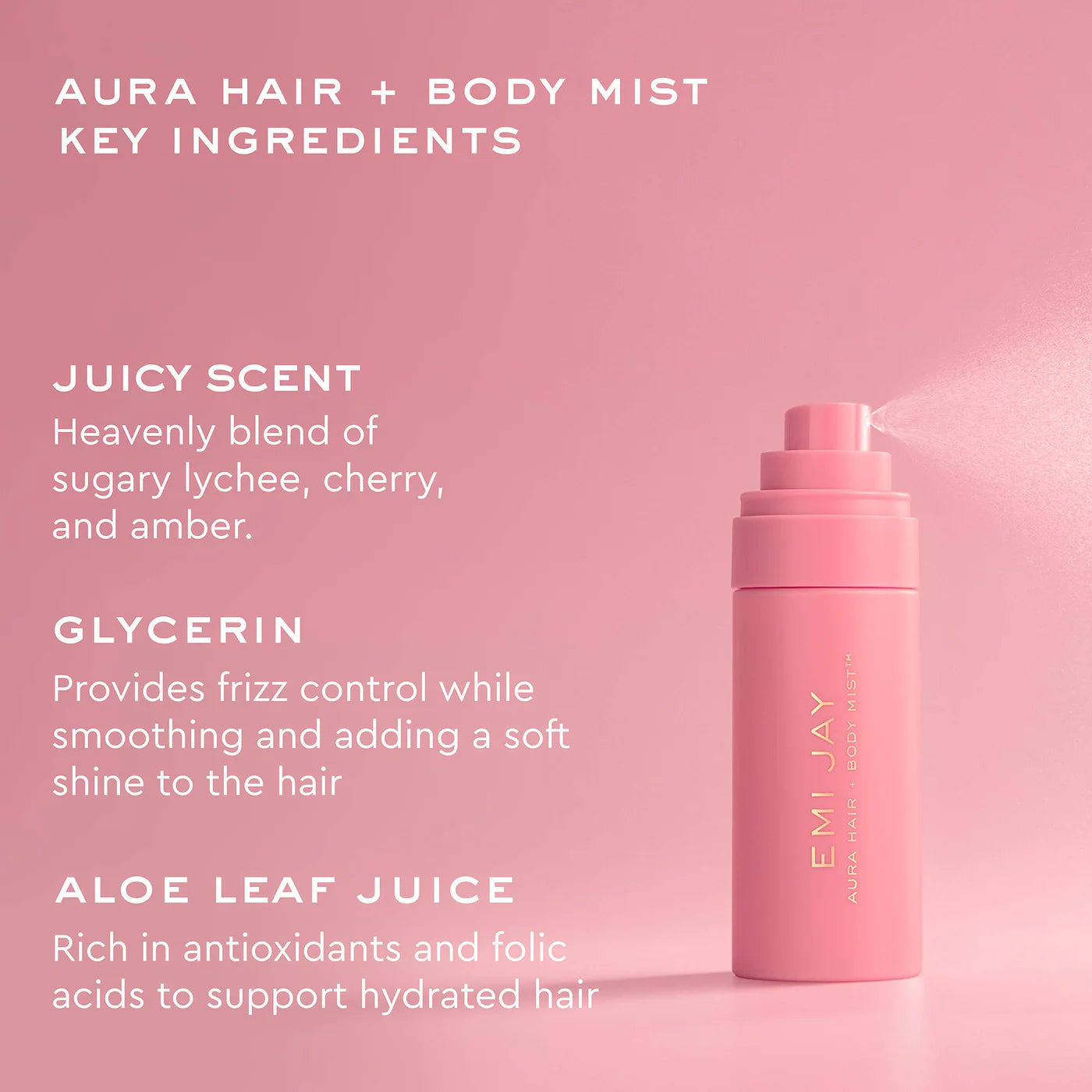 *PREORDEN: Aura Hair & Body Fragrance Mist in Lychee Baby with Lychee, Cherry, & Vanilla - Emi Jay / Fragancia para cabello para bebès