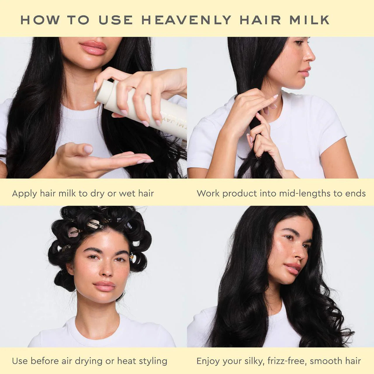 *PREORDEN: Heavenly Hair Milk™ Vanilla Leave-In Conditioner Hair Serum - Emi Jay  / Serum que protege y suaviza tu cabello
