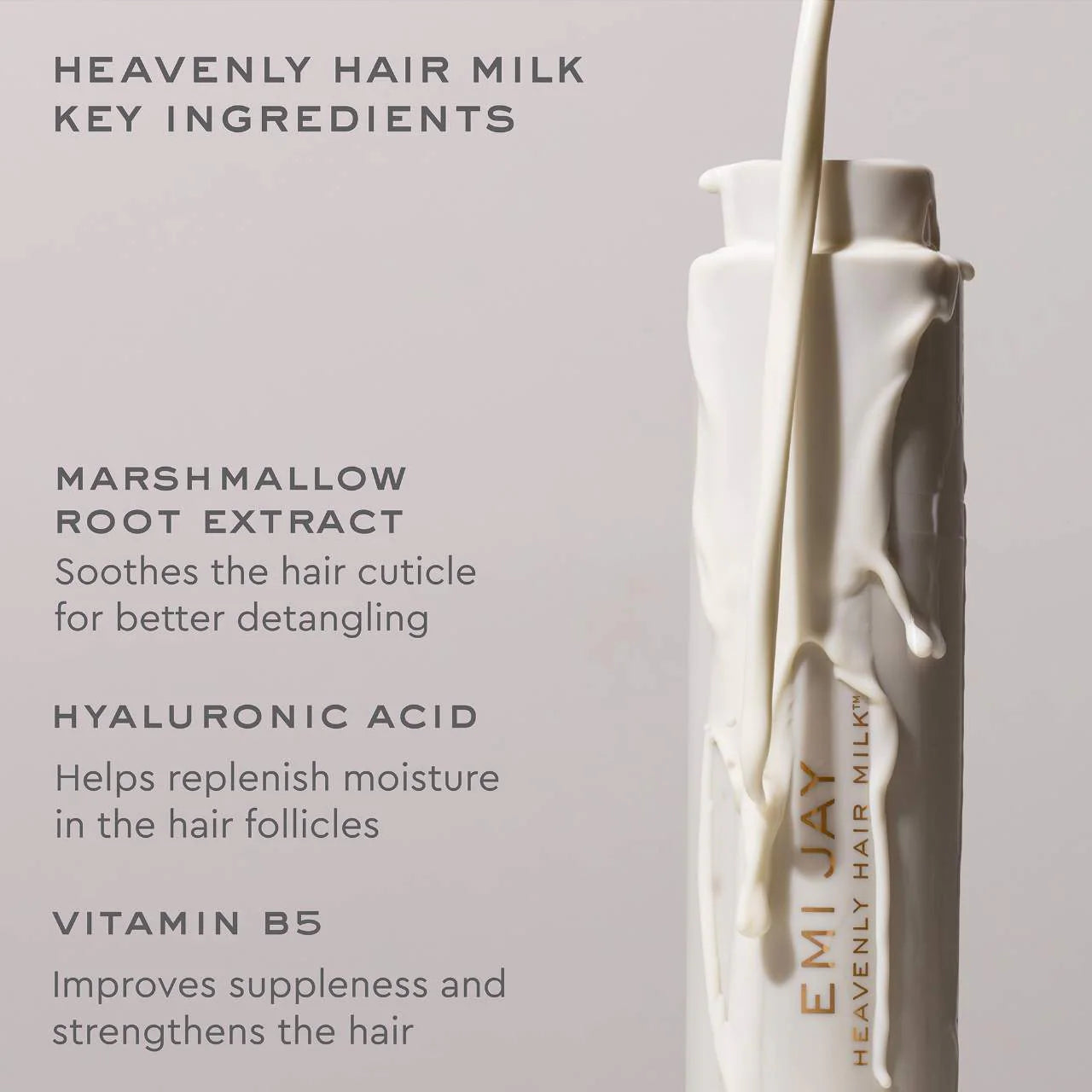 *PREORDEN: Heavenly Hair Milk™ Vanilla Leave-In Conditioner Hair Serum - Emi Jay  / Serum que protege y suaviza tu cabello