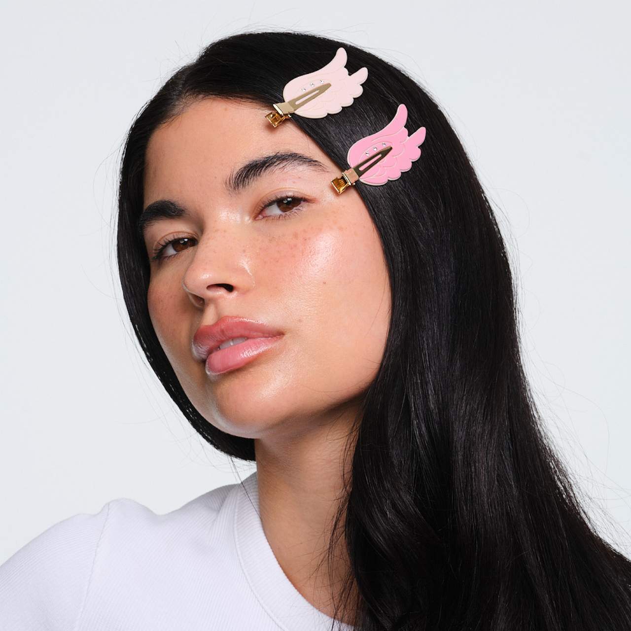 *PREORDEN: Popstar Hair Setting Clips in Pink Aura - Emi Jay / 4 Clips en forma de alas de ángel