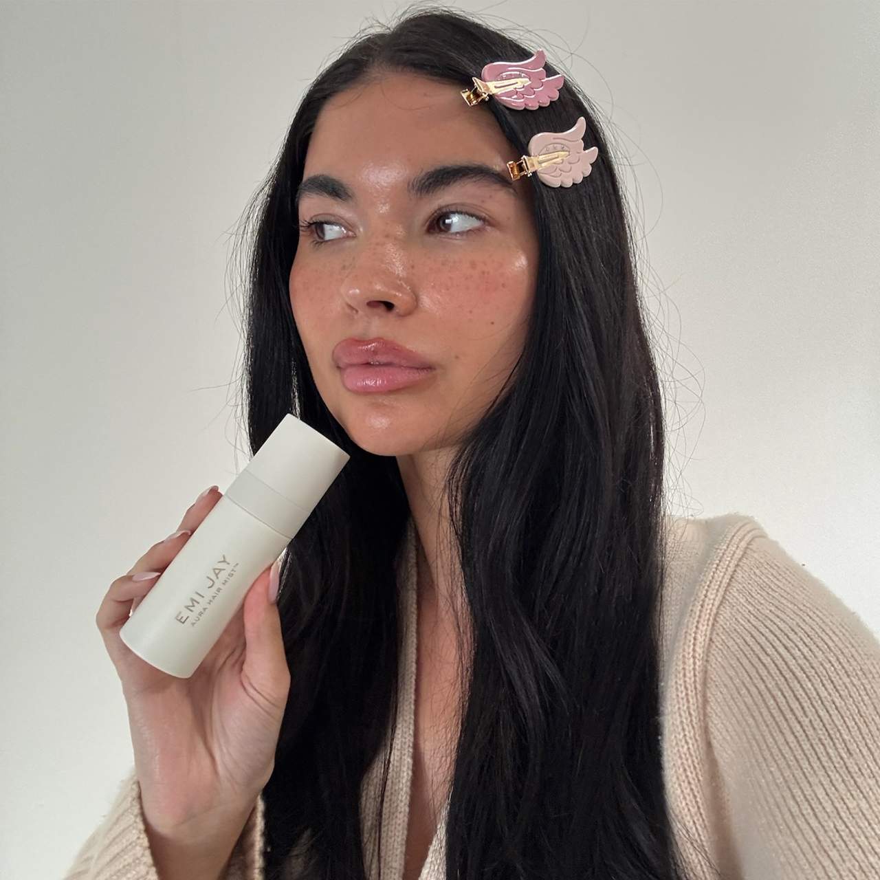 *PREORDEN: Popstar Hair Setting Clips in Pink Aura - Emi Jay / 4 Clips en forma de alas de ángel