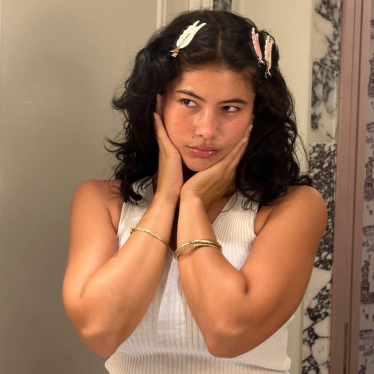 *PREORDEN: Popstar Hair Setting Clips in Pink Aura - Emi Jay / 4 Clips en forma de alas de ángel