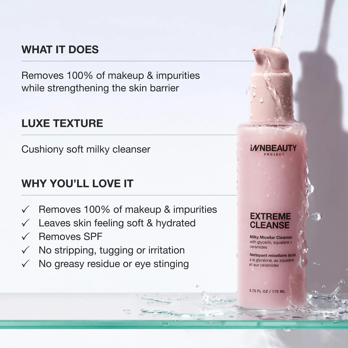 *PREORDEN: Extreme Cleanse Milky Micellar Barrier-Repair Cleanser - INNBEAUTY PROJECT / Limpiador facial