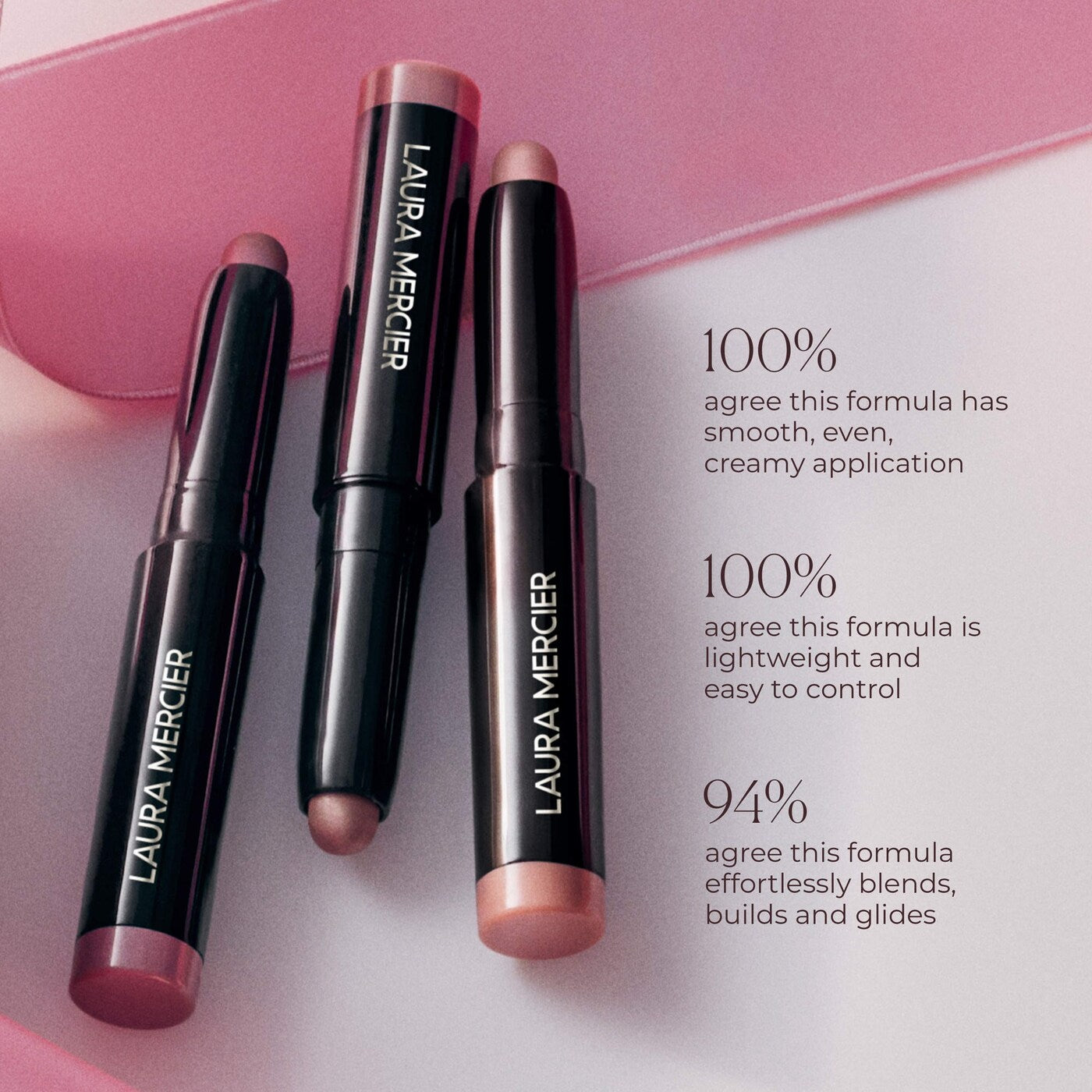 *PREORDEN: A Taste of Caviar Mini Caviar Stick Eye Shadow Trio Gift Set - Laura Mercier / Set de sombras en barra