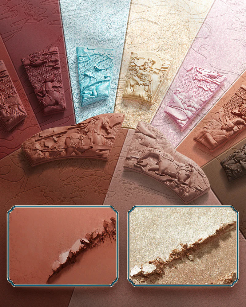 Floral Loral Engraving Beauty Goddess Makeup Palette - Florasis / Paleta de ojos y rostro