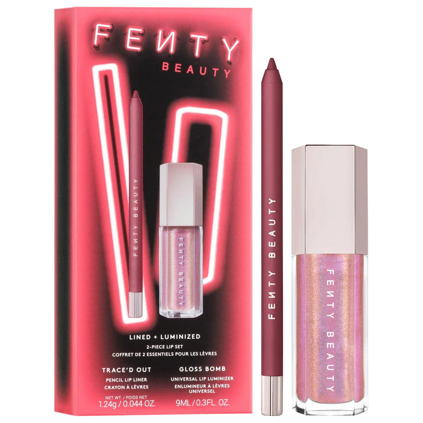 Lined + Luminized 2-Piece Lip Set- Fenty Beauty / Set 2 delineador + gloss