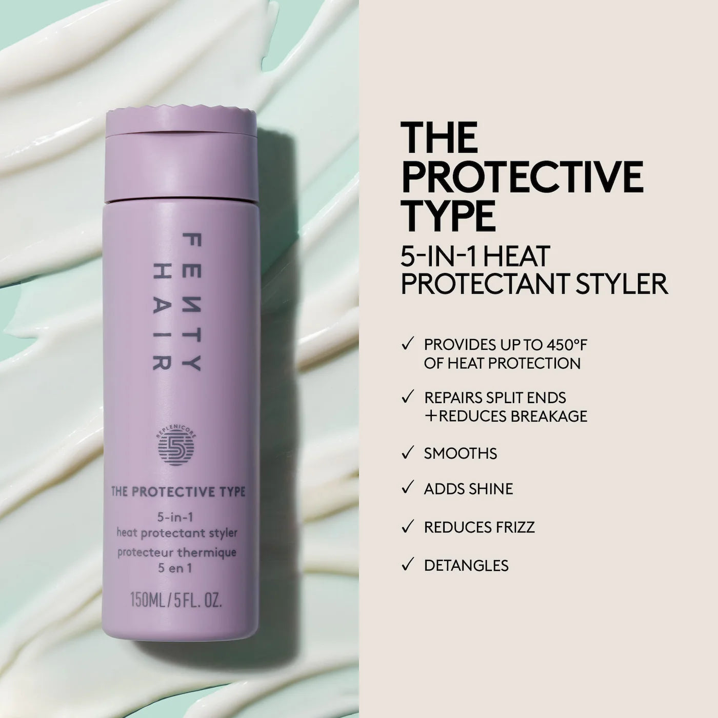*PREORDEN: The Protective Type 5-in-1 Heat Protectant Styling Cream - Fenty Beauty by Rihanna / Protector térmico para el cabello