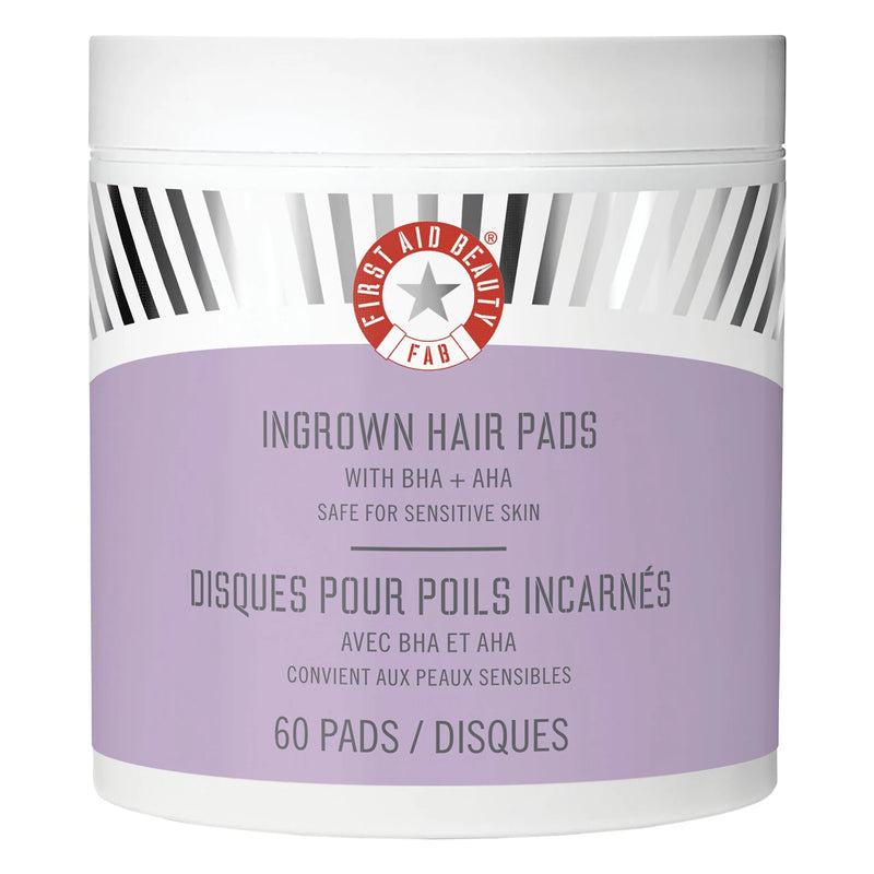 Ingrown Hair Pads with BHA & AHA - First Aid Beauty / Pads exfoliantes para prevenir y tratar vellos enterrados