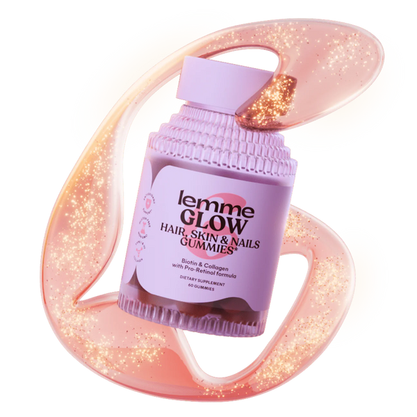 GLOW Hair, Skin & Nails Gummies - lemme / Gomitas para el cabello, piel y uñas