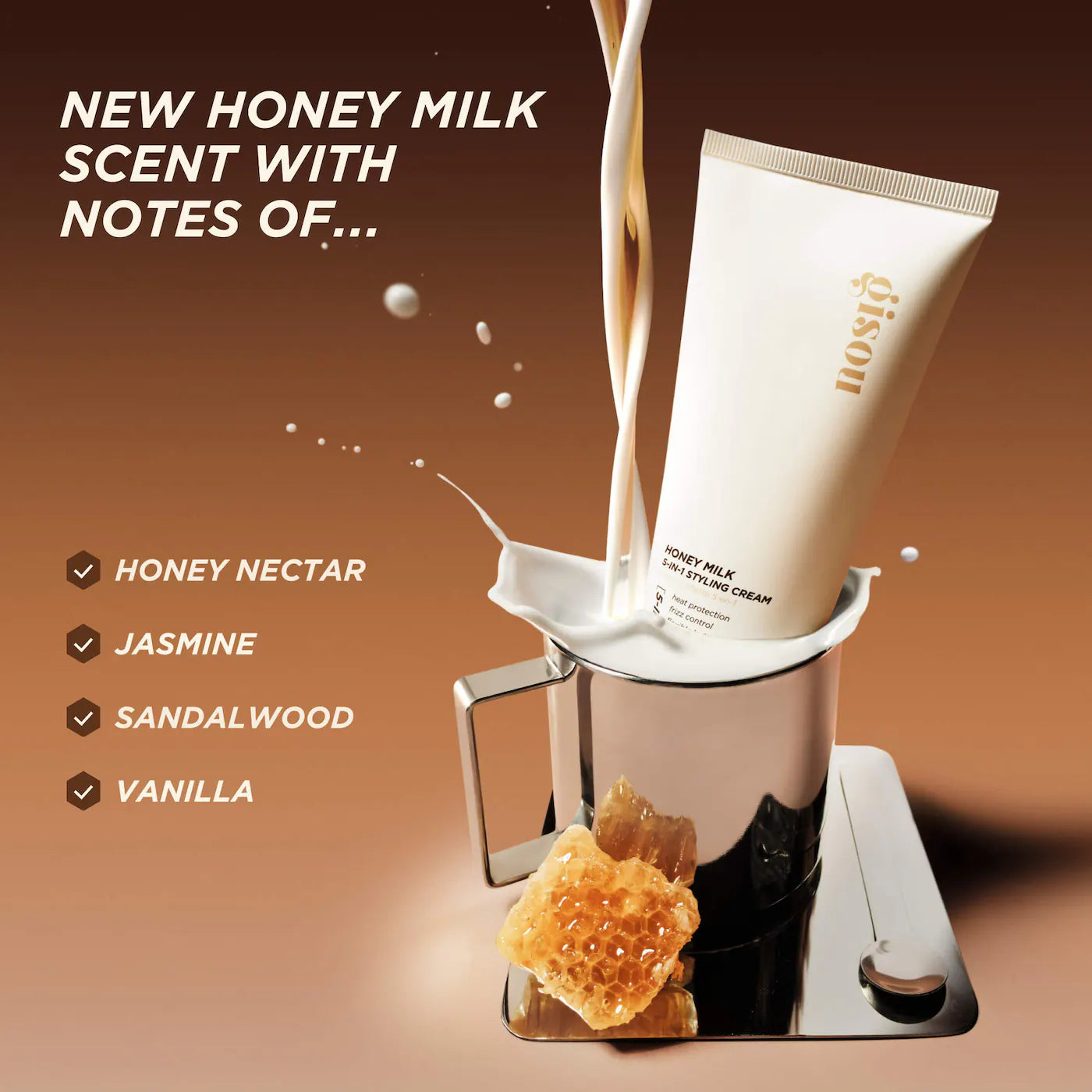 *PREORDEN: Honey Milk 5-in-1 Styling Cream - Gisou / Crema hidratante antifrizz con protección al calor