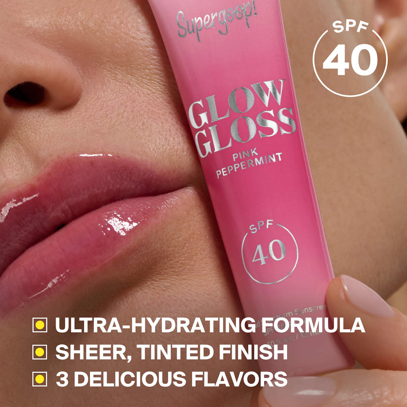 *PREORDEN: Glow Gloss SPF 40 Lip Balm with Peptides and Shea Butter - Supergoop! / Bálsamo labial con SPF 40
