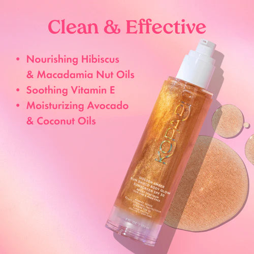 Golden Amber Sun Shield Body Glow Sunscreen SPF 30 - KOPARI / Protector solar en aceite ligero luminoso