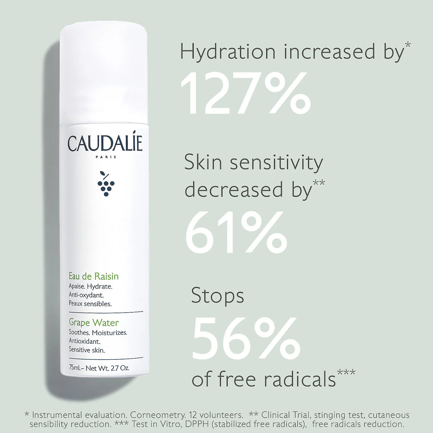 *PREORDEN: Grape Water Moisturizing Face Mist - Caudalie / Bruma facial calmante e hidratante