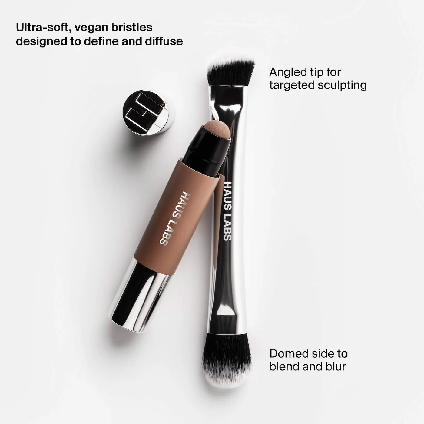 *PREORDEN: Dual-Ended Precision Sculpting Brush - HAUS LABS BY LADY GAGA / Brocha de doble punta para definir