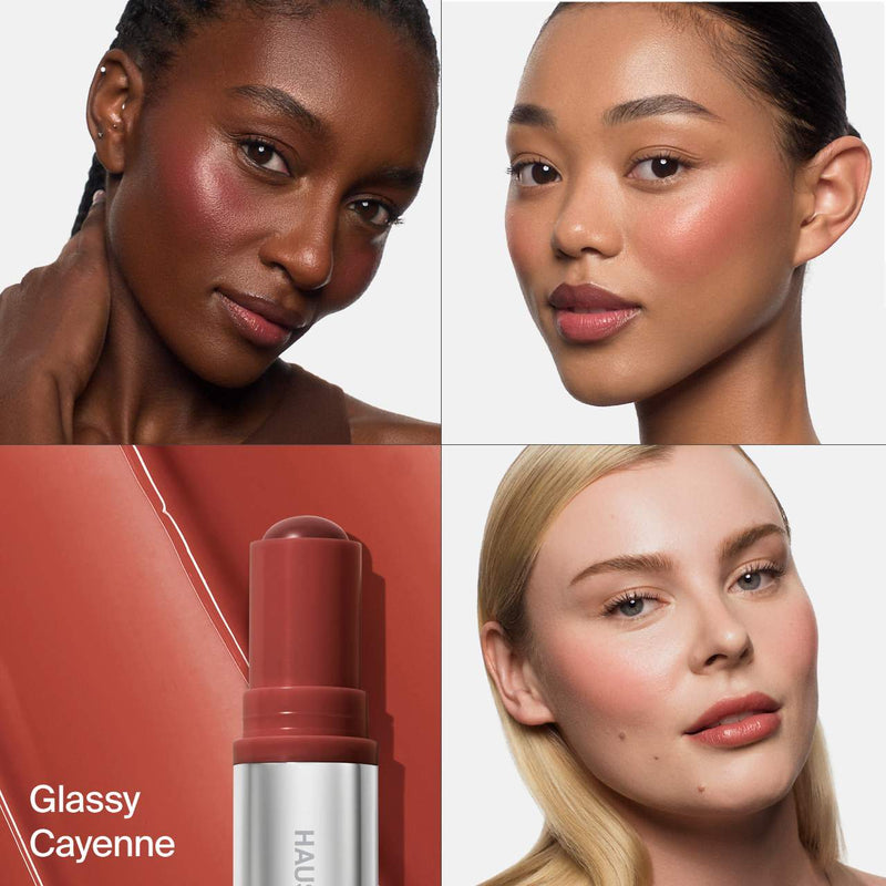 Color Fuse Longwear Hydrating Glassy Lip + Cheek Blush Balm Stick - HAUS LABS BY LADY GAGA / Rubor en crema