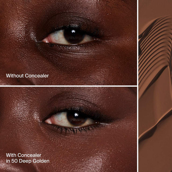 TONO: 50 Deep Golden - Triclone Skin Tech Hydrating Concealer with Fermented Arnica - Haus Labs / Corrector hidratante de larga duración (Copia)