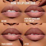 90s Brown Lip Liner and Lip Gloss Set - HUDA BEAUTY / Set 2 para labios delineador y gloss