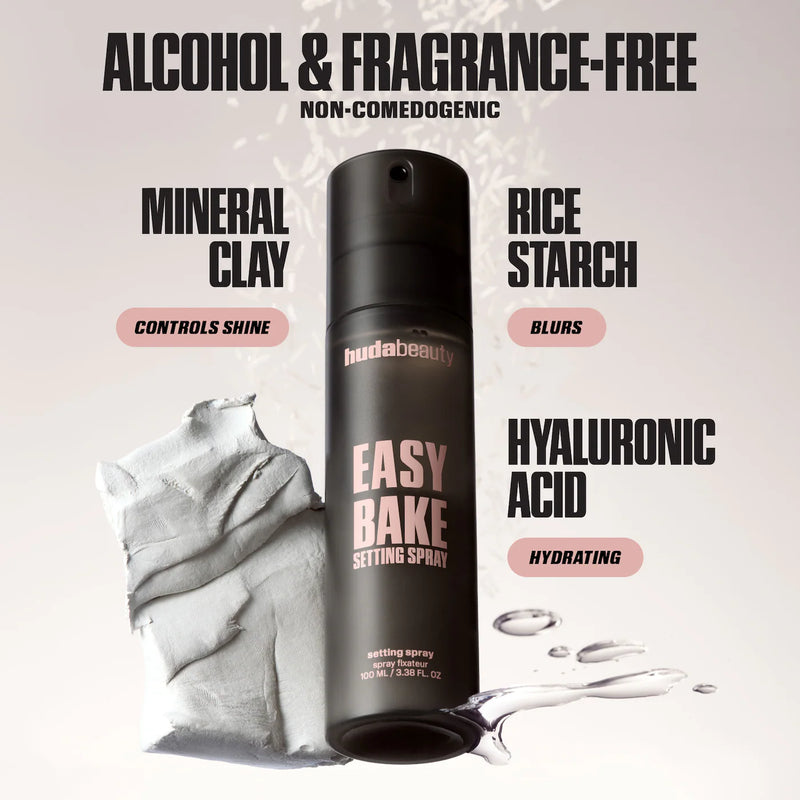 Easy Bake Blurring Setting Spray with 16-Hour Wear - HUDA BEAUTY / Spray fijador de maquillaje