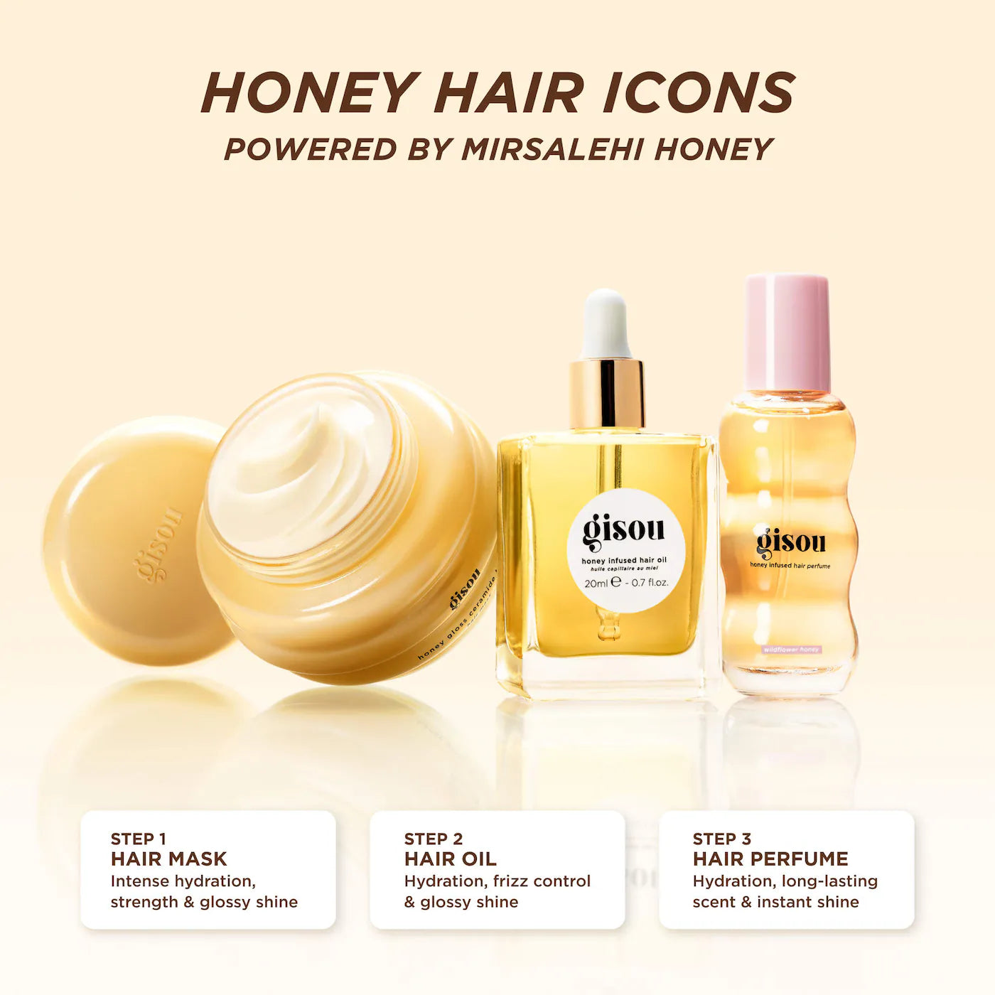 *PREORDEN: Honey Hair Icons Set - Gisou / Set de cuidado para el cabello