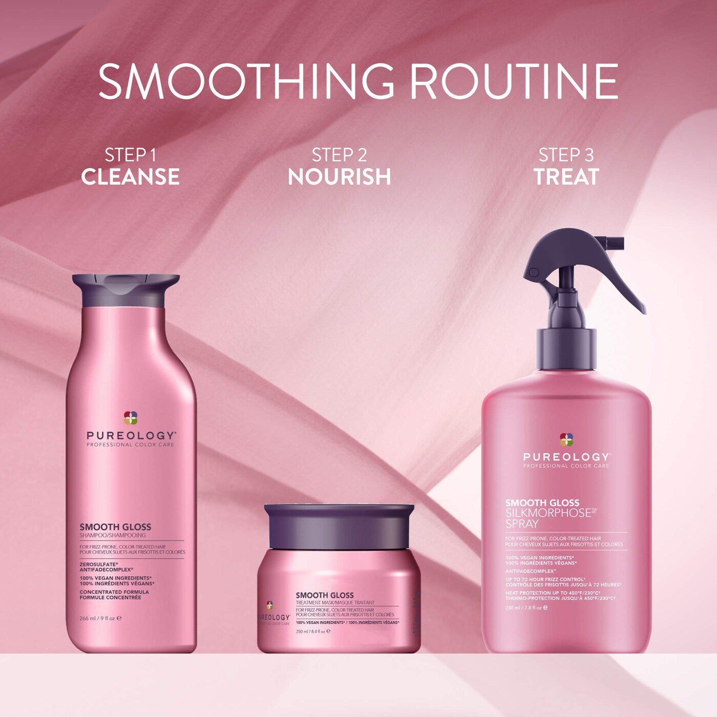 *PREORDEN: Smooth Gloss Hair Mask for Frizz Control & Hair Shine - Pureology / Mascarilla capilar para controlar el frizz