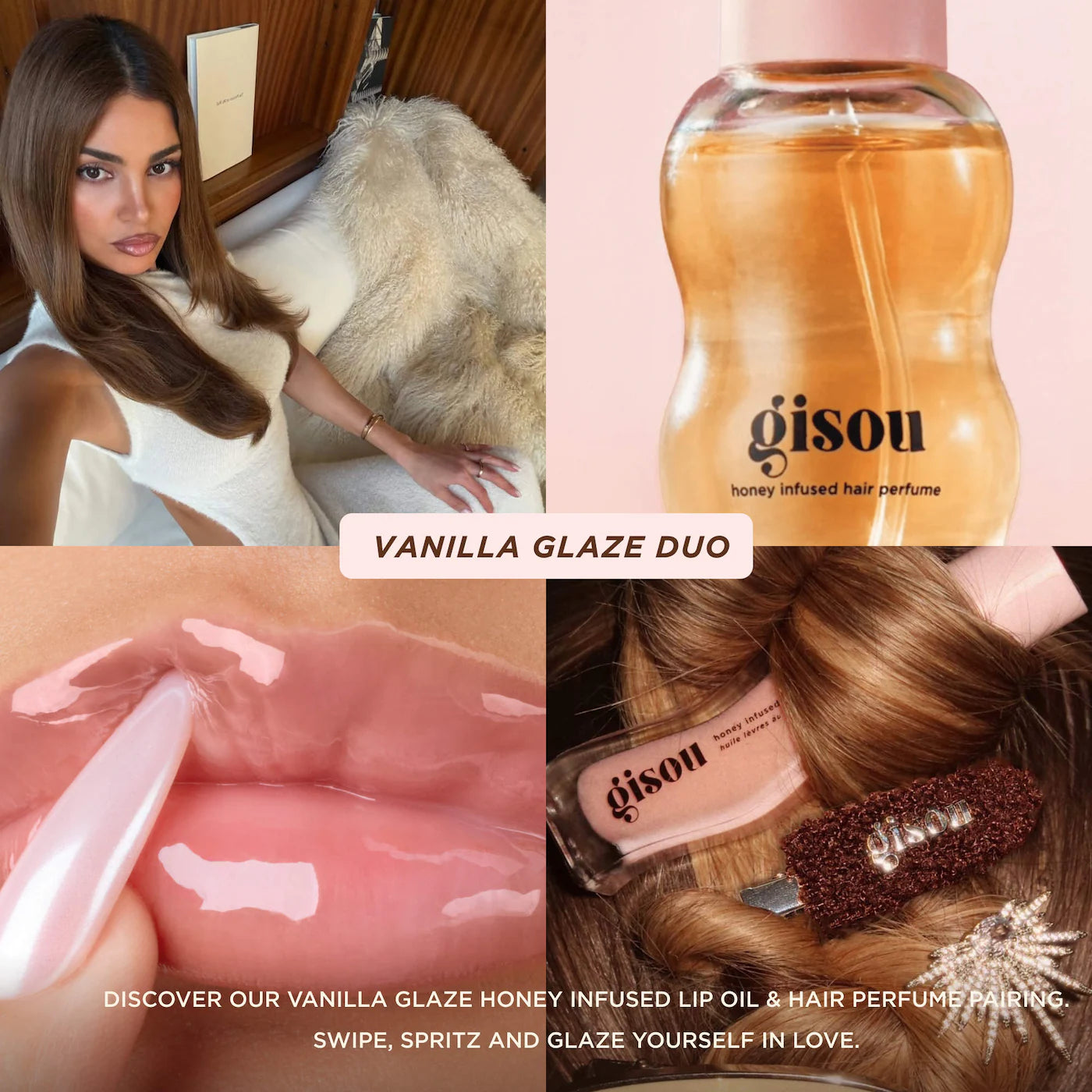*PREORDEN: Mini Honey Infused Hair Perfume in Vanilla Glaze - Gisou / Mini perfume para el cabello