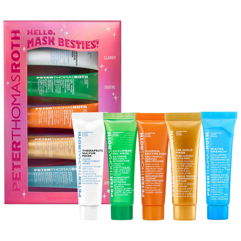 *PREORDEN: Hello, Mask Besties! 5-Piece Mask Kit - Peter Thomas Roth / Kit de 5 mini mascarillas