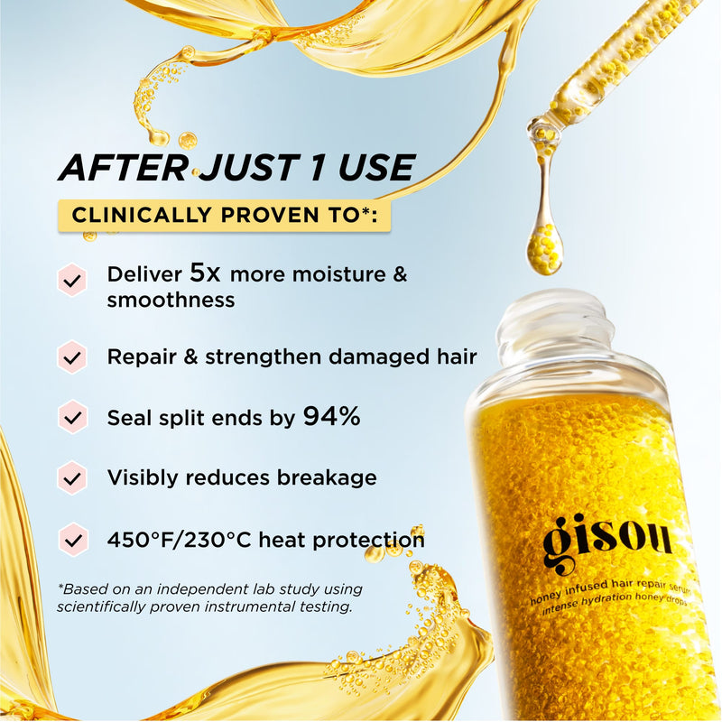 *PREORDEN: Honey Infused Hair Repair Serum 30 mL - Gisou / Suero reparador de cabello