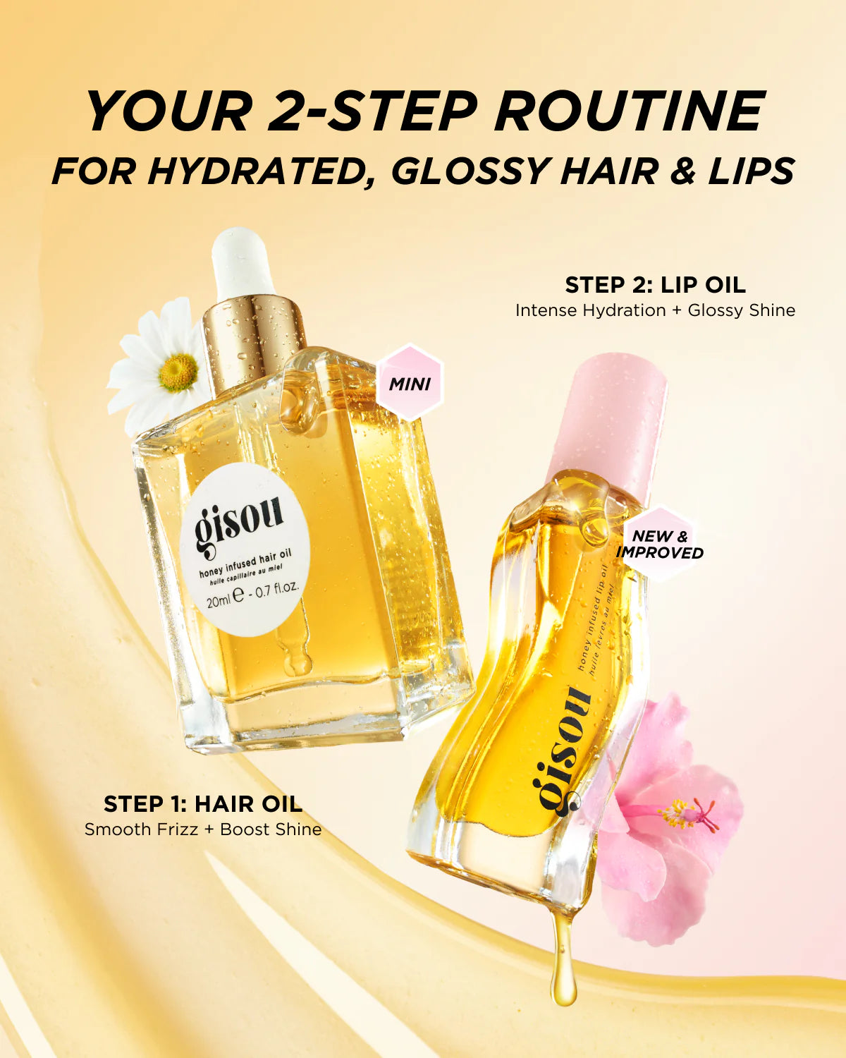 Honey Gloss Duo - Gisou / Set 2 pzas cabello y labios