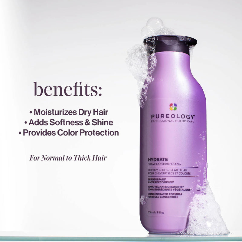*PREORDEN: Hydrate Shampoo for Dry, Color-Treated Hair - Pureology / Shampoo para cabello seco
