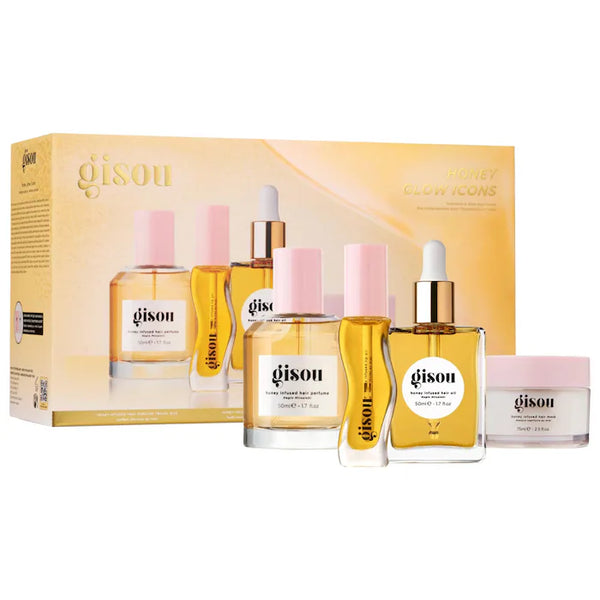 *PREORDEN: Honey Glow Icons Bestsellers Gift Set - Gisou / Set de cuidado del cabello y labios (edición limitada)