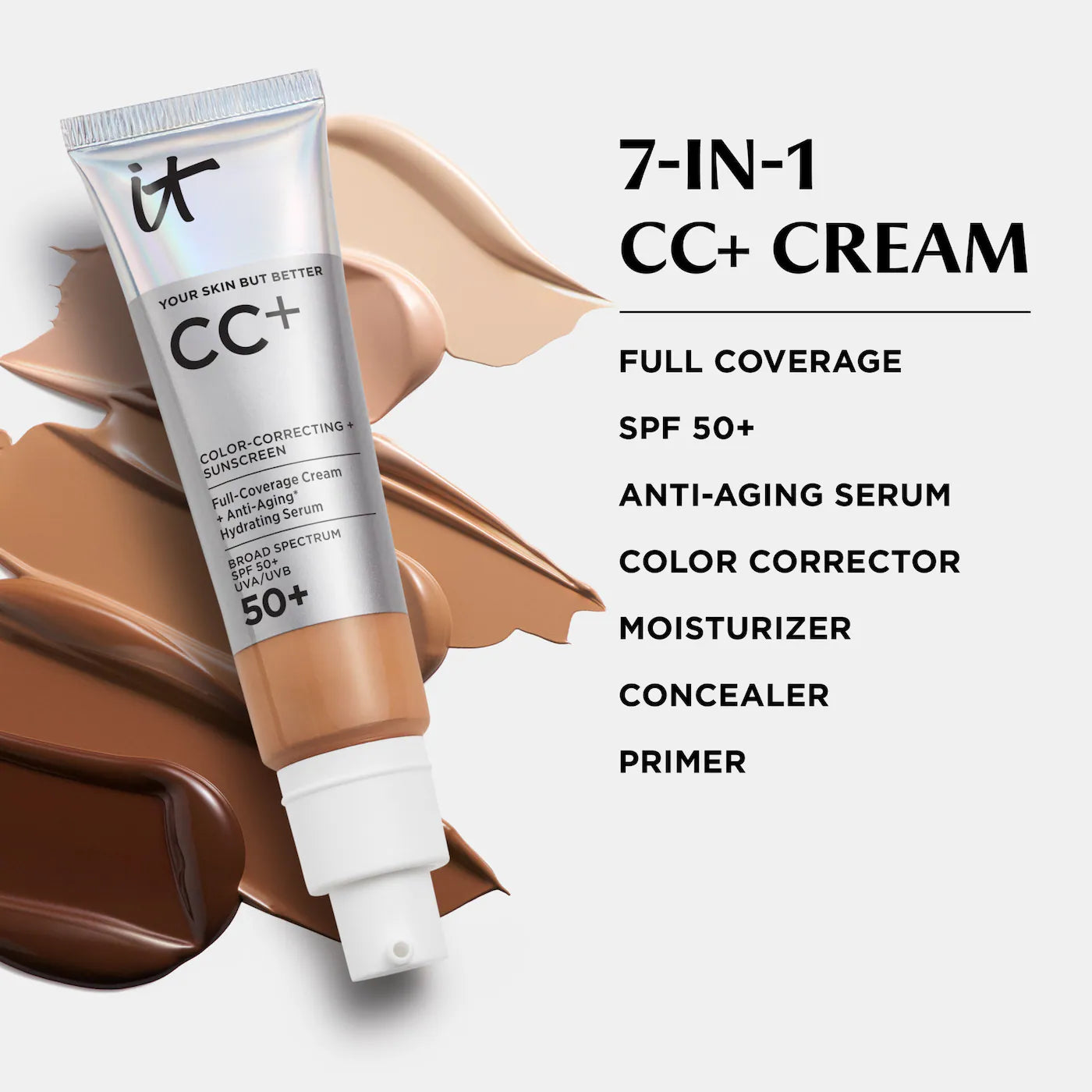 *PREORDEN: CC+ Cream Full Coverage Color Correcting Foundation with SPF 50+ - IT Cosmetics / Base de maquillaje con SPF