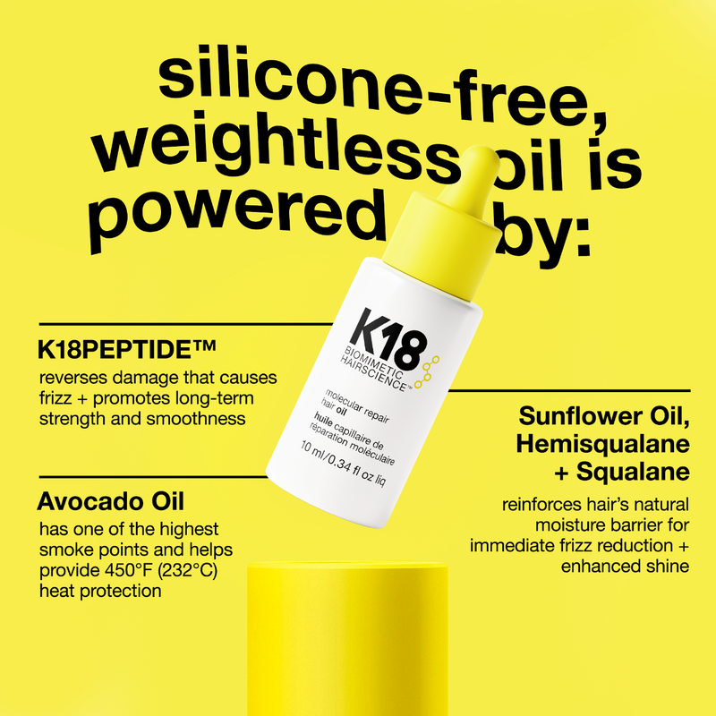 Molecular Repair Hair Oil - K18 Biomimetic Hairscience / Aceite liviano reparador