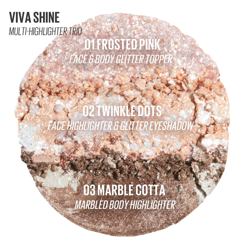 *PREORDEN: Viva Shine Bento Highlighter + Eyeshadow Palette - Kaja / Iluminador y sombras