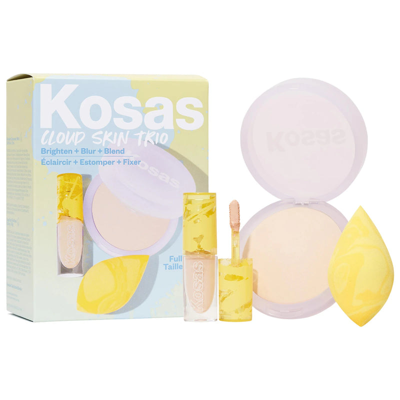 *PREORDEN: Kosas Cloud Skin Complexion Bestsellers Set - Kosas / Set 3 pzas polvo, corrector y esponja