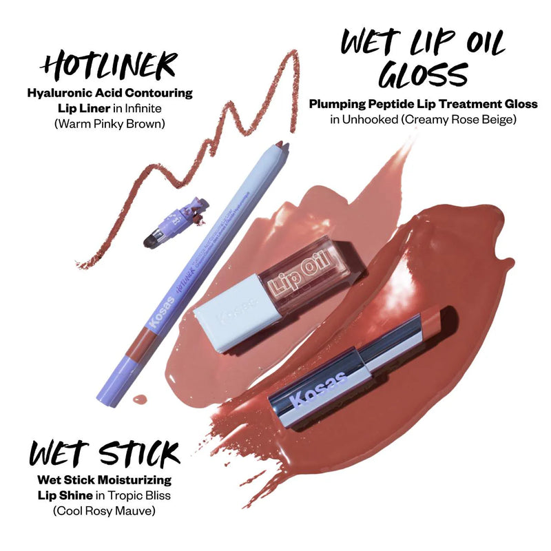 Plump & Juicy Lips Trio - Kosas / Set 3 pzas para labios
