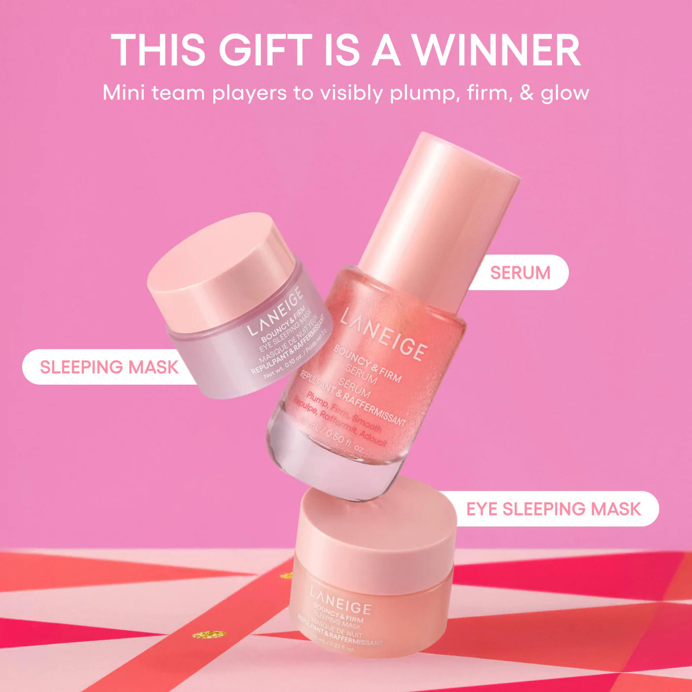 *PREORDEN: Bouncy & Firm Mini Skin Treats - Laneige / Set 3 pzas rostro