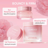 *PREORDEN: Bouncy & Firm Plump, Firm & Glow Set - Laneige / Set 3 pzas piel firme y luminosa + cosmetiquera