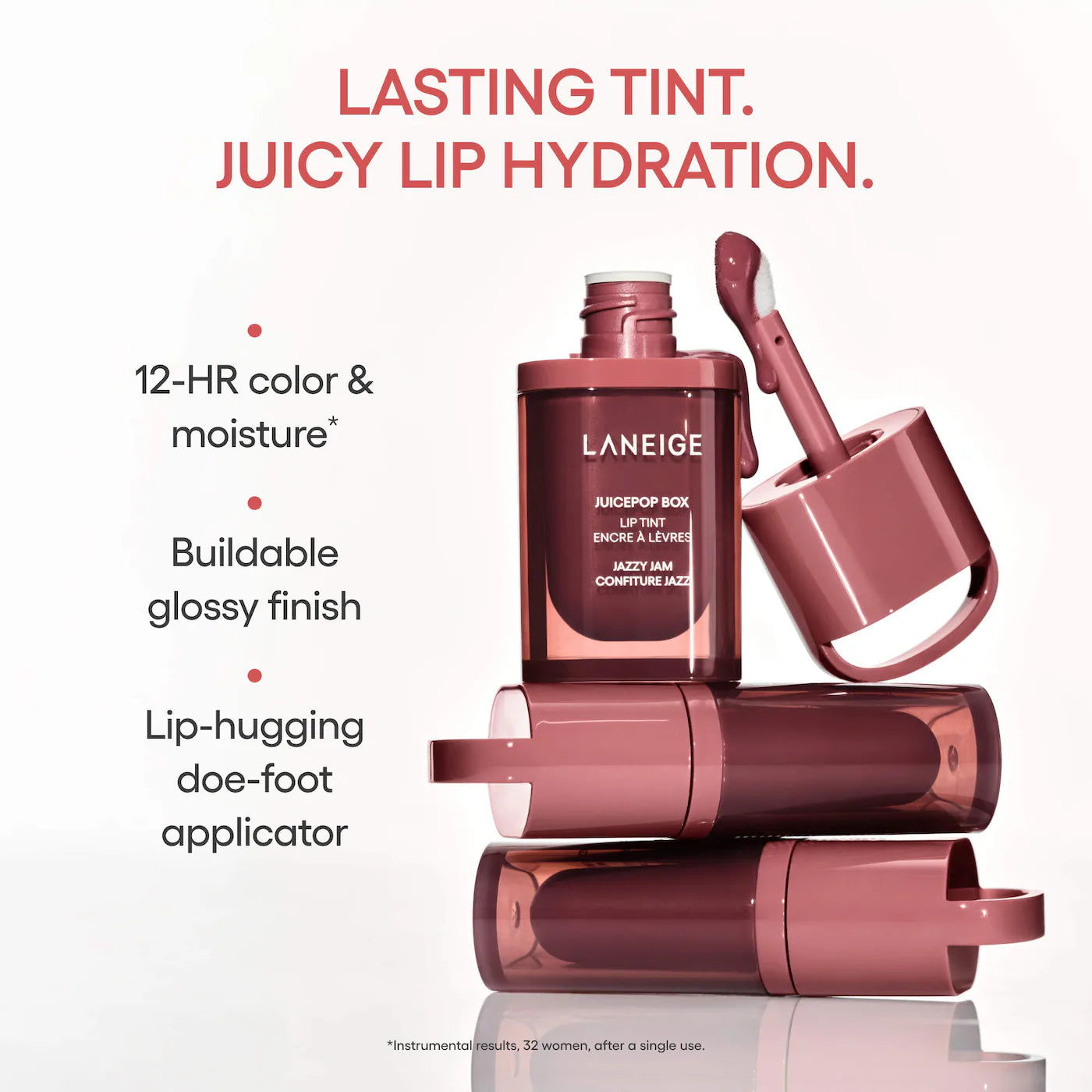 *PREORDEN: JuicePop Box Lip Oil Stain 12HR Hydrating Tint - Laneige / Tinta labial ligera