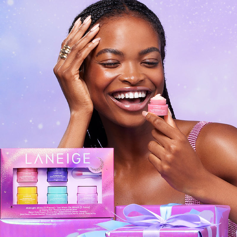 *PREORDEN: Midnight Minis Set - LANEIGE / Set de 5 mini mascarillas para labios