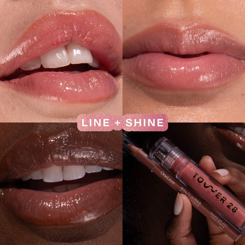 Line + Shine Lip Liner and Lip Gloss Set - Tower 28 Beauty / Set brillo y lapíz de labios