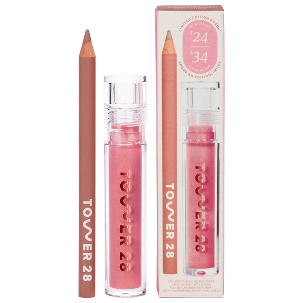 Line + Shine Lip Liner and Lip Gloss Set - Tower 28 Beauty / Set brillo y lapíz de labios
