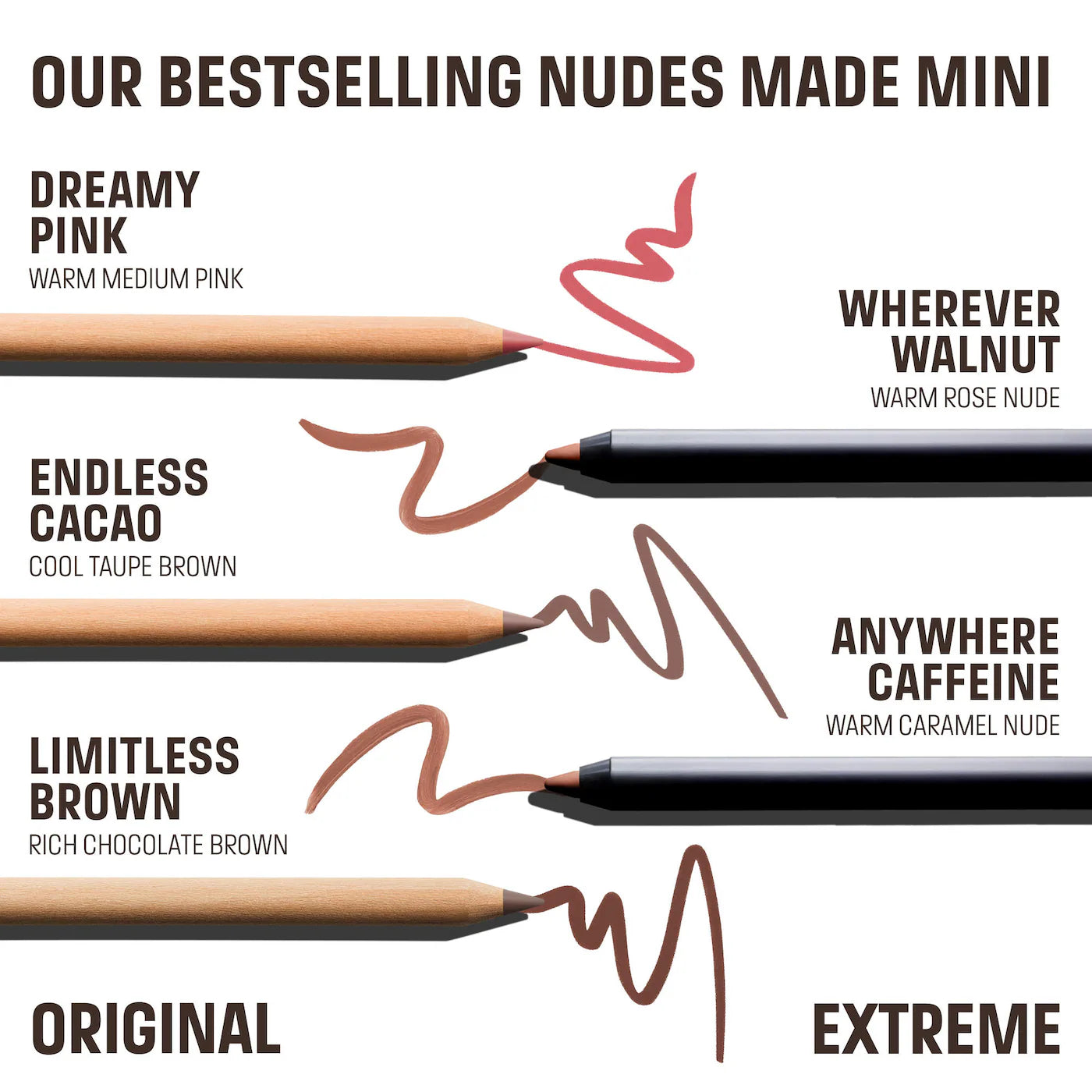 *PREORDEN: Mini Artist Color Pencil Original & Extreme Long-lasting Lip Liner Set - MAKE UP FOR EVER / Set de labios