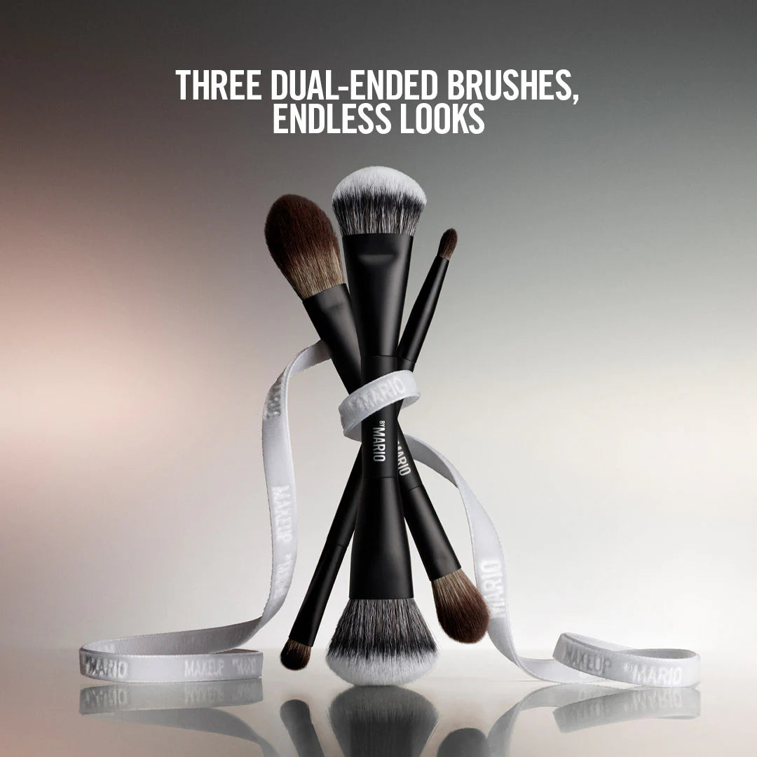 *PREORDEN: Mario's Face and Eye Trio Cosmetic Brush Set - MAKEUP BY MARIO / Set de brochas *Ed. Limitada
