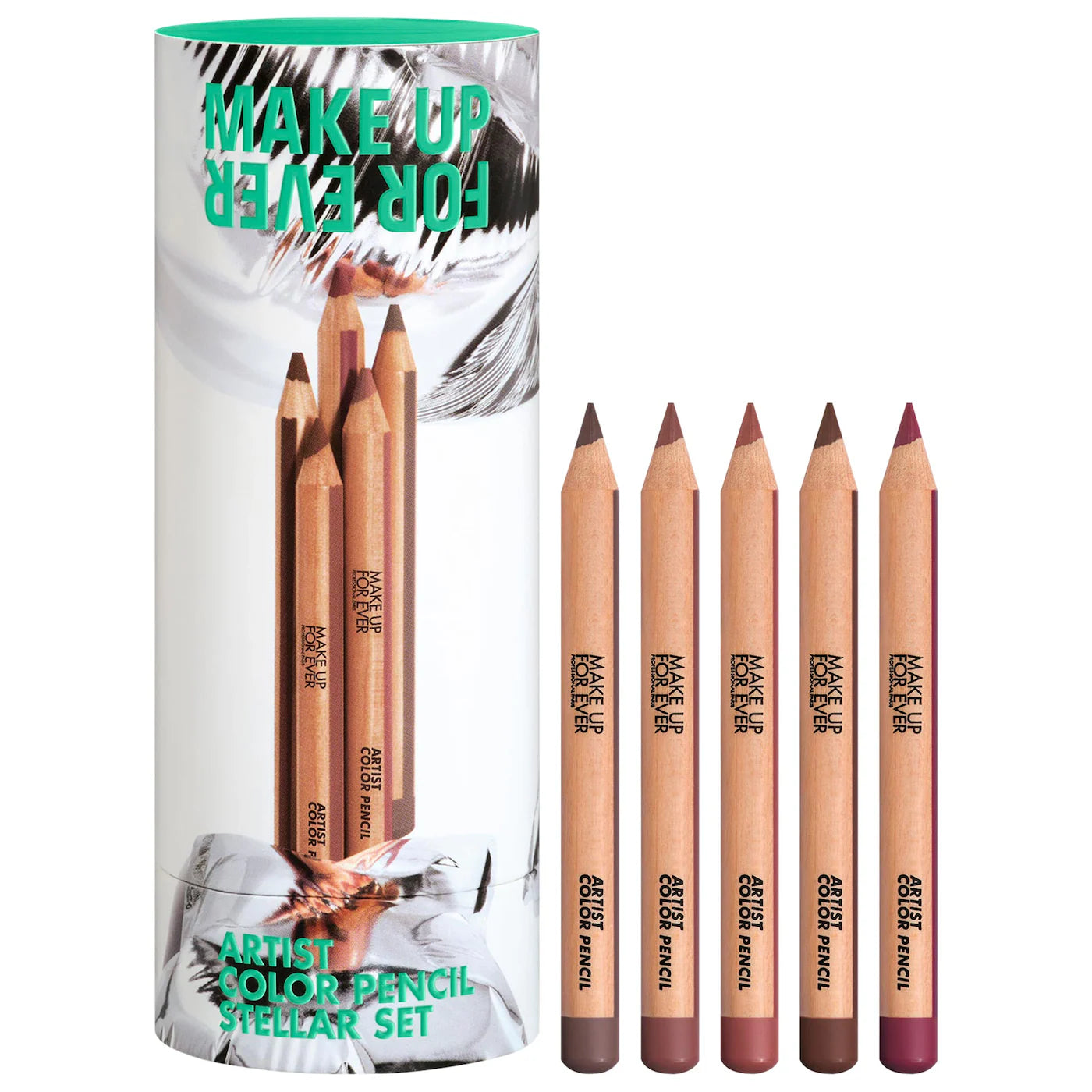 *PREORDEN: Mini Artist Color Lip Pencils Set - MAKE UP FOR EVER / Set 5 pzas Mini Lápiz para cejas, ojos y labios