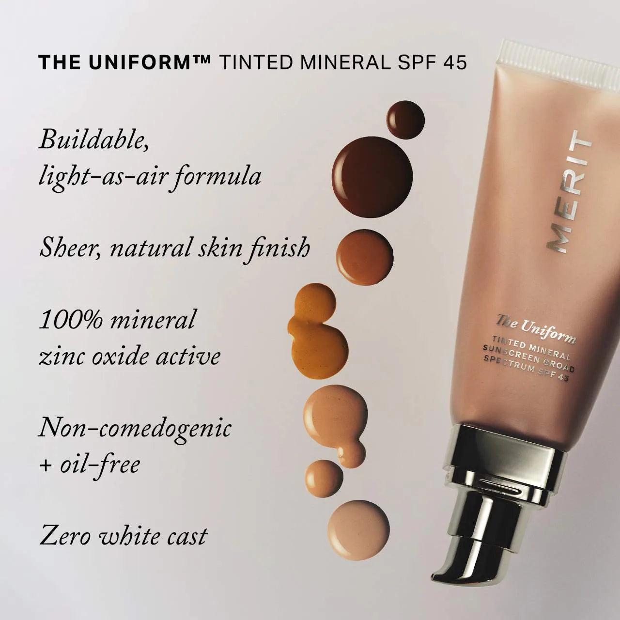*PREORDEN: The Uniform™ Tinted Mineral Sunscreen Broad Spectrum SPF 45 - Merit / Protector solar con color