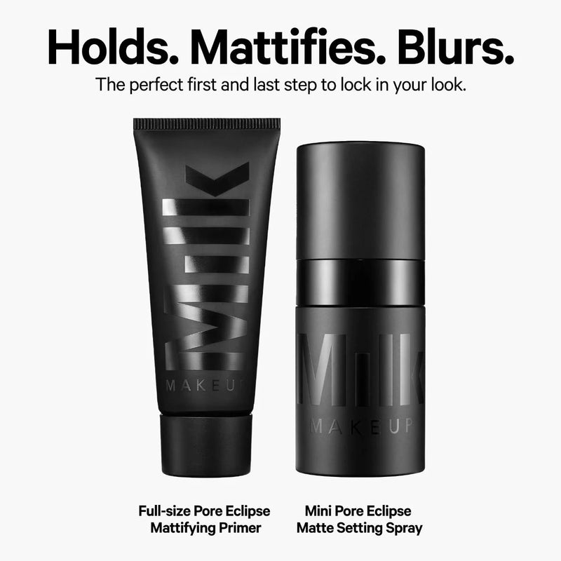 Pore Eclipse Mattifying Primer + Setting Spray Makeup Set - Milk Makeup / Set 2 pzs matificantes