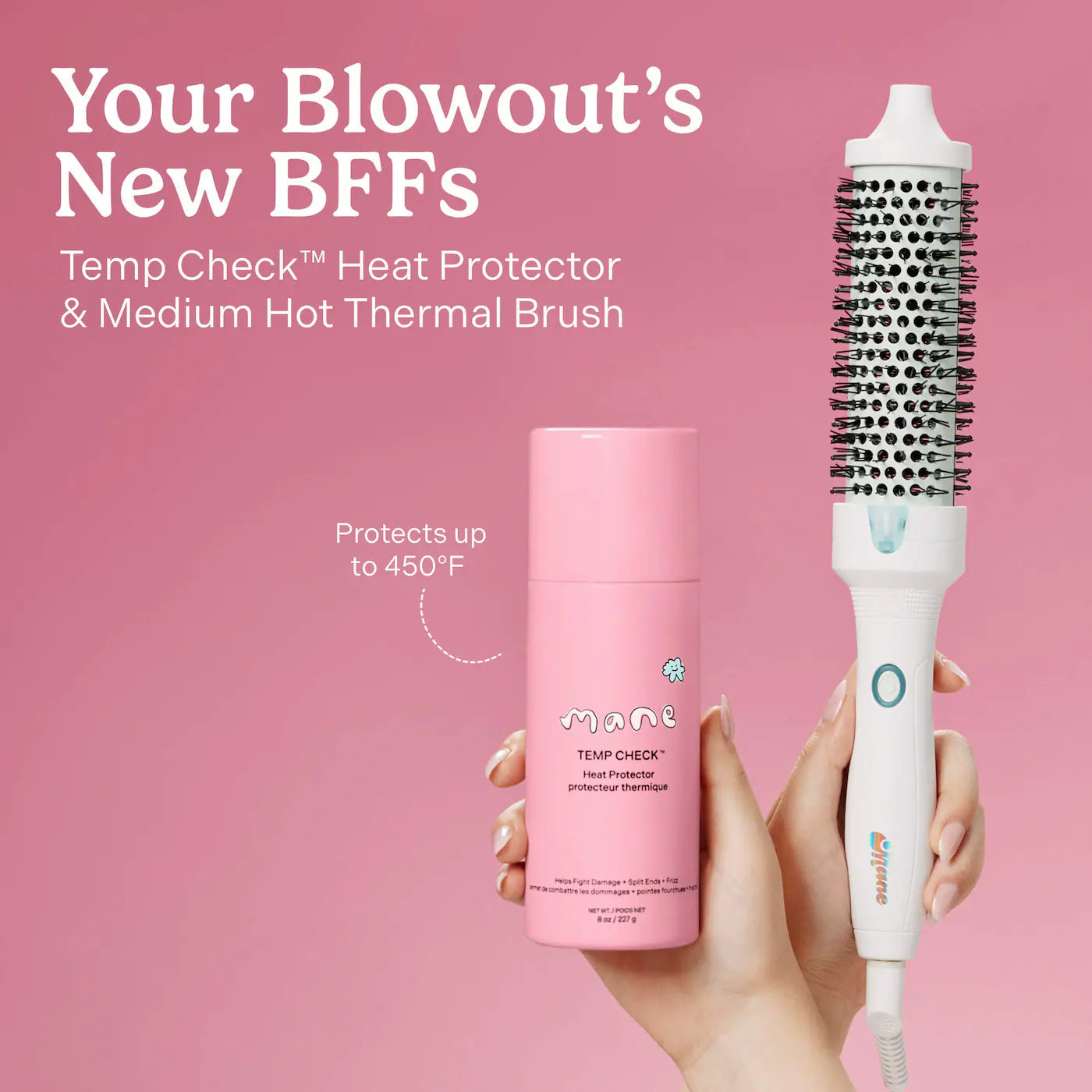 *PREORDEN: Temp Check Anti Frizz Heat Protectant 227g - Mane / Protector para el cabello