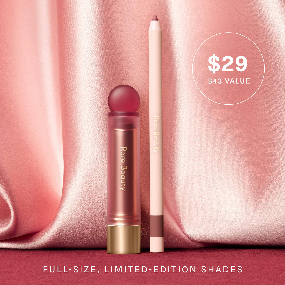 *PREORDEN: Mauve Faves Lip Duo Makeup Gift Set - Rare Beauty by Selena Gomez / Set para labios
