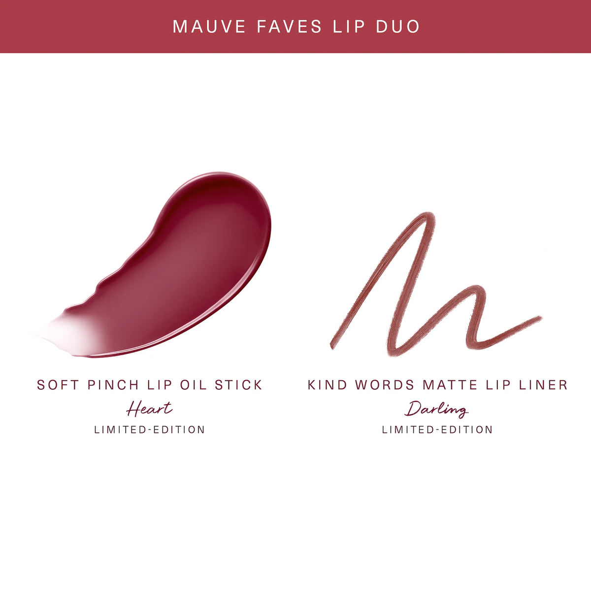 *PREORDEN: Mauve Faves Lip Duo Makeup Gift Set - Rare Beauty by Selena Gomez / Set para labios